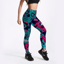 Load image into Gallery viewer, Cool Skull Green Leggings
