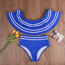 Load image into Gallery viewer, LOOLANA&#39;s Off Shoulder Ruffle Swimsuit
